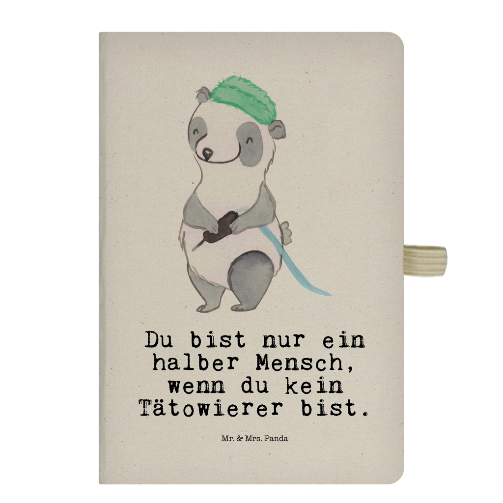 Bawełniany notatnik DIN A4 Tatuażysta serce Zawód, Wykształcenie, Jubileusz, Pożegnanie, Emerytura, Kolega, Koleżanka, Prezent, Dawać, Pracownik, Współpracownik, Firma, Dziękuję, Dziękuję bardzo