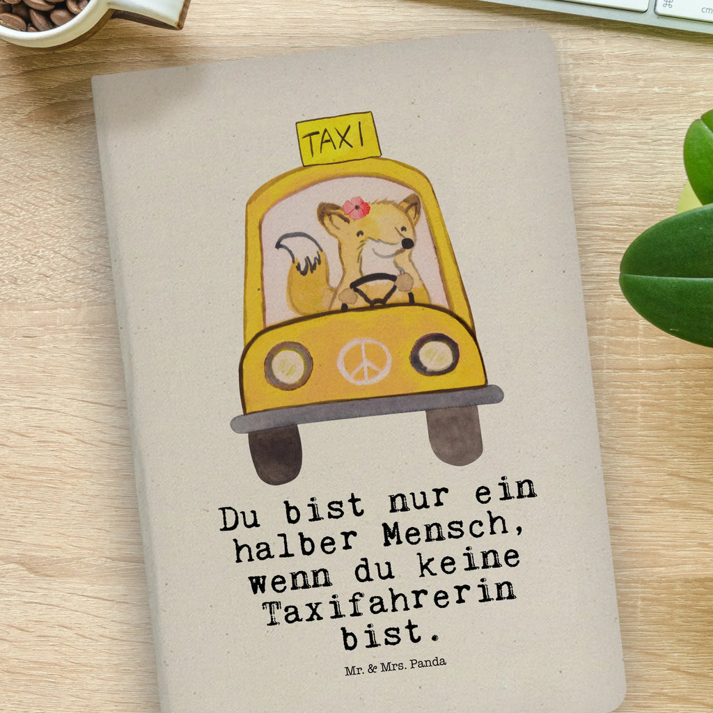 Bawełniany notatnik DIN A4 taxistka serce Zawód, Wykształcenie, Jubileusz, Pożegnanie, Emerytura, Kolega, Koleżanka, Prezent, Dawać, Pracownik, Współpracownik, Firma, Dziękuję, Dziękuję bardzo