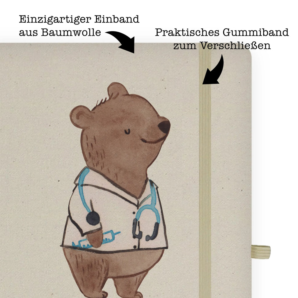 Bawełniany notatnik DIN A4 lekarz serce Zawód, Wykształcenie, Jubileusz, Pożegnanie, Emerytura, Kolega, Koleżanka, Prezent, Dawać, Pracownik, Współpracownik, Firma, Dziękuję, Dziękuję bardzo