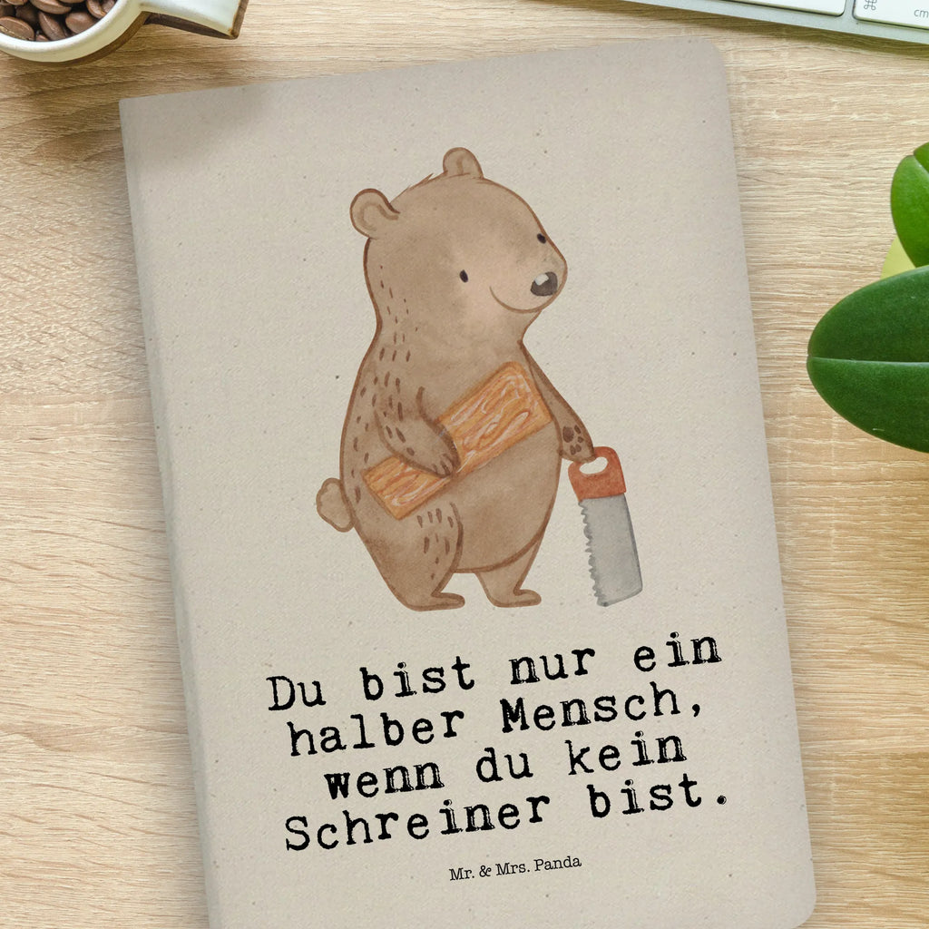 Bawełniany notatnik DIN A4 Stolarz serce Zawód, Wykształcenie, Jubileusz, Pożegnanie, Emerytura, Kolega, Koleżanka, Prezent, Dawać, Pracownik, Współpracownik, Firma, Dziękuję, Dziękuję bardzo