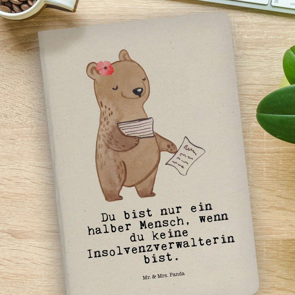 Cotton notebook insolvency administrator heart journal, notepad, sketchbook, diary, writing book, notes, entry book, notebook, address book, gift, gift idea, best, farewell gift, passing exam, anniversary, retirement, promotion, job start, sayings, funny, profession