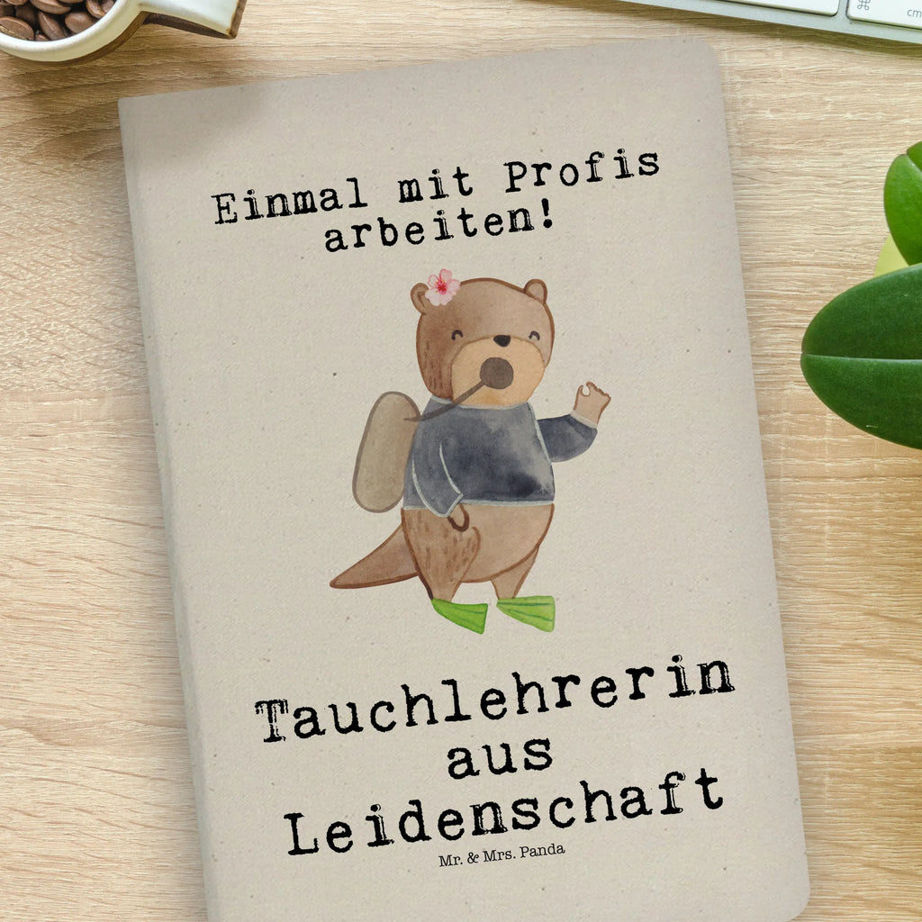 Cotton notebook diving instructor Passion writing book, notebook, entry book, journal, notepad, diary, sketchbook, address book, notes, gift, gift idea, best, farewell gift, passing exam, anniversary, retirement, promotion, job start, sayings, funny, profession