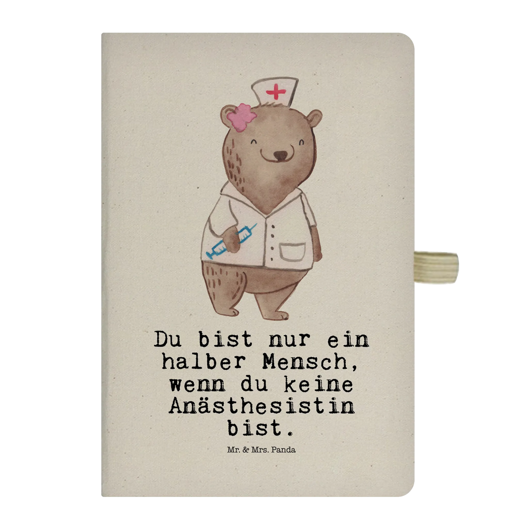 Bawełniany notatnik DIN A4 anestezjolog serce Zawód, Wykształcenie, Jubileusz, Pożegnanie, Emerytura, Kolega, Koleżanka, Prezent, Dawać, Pracownik, Współpracownik, Firma, Dziękuję, Dziękuję bardzo