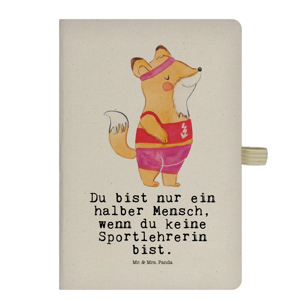 Bawełniany notatnik DIN A4 nauczycielka wychowania fizycznego Serce Zawód, Wykształcenie, Jubileusz, Pożegnanie, Emerytura, Kolega, Koleżanka, Prezent, Dawać, Pracownik, Współpracownik, Firma, Dziękuję, Dziękuję bardzo