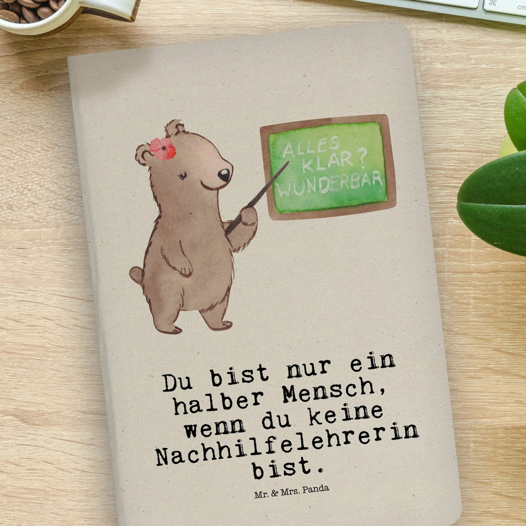 Bawełniany notatnik DIN A4 korepetytorka serce Notizen, Eintragebuch, Tagebuch, Notizblock, Adressbuch, Journal, Kladde, Skizzenbuch, Notizheft, Schreibbuch, Schreibheft, Beruf, Ausbildung, Jubiläum, Abschied, Rente, Kollege, Kollegin, Geschenk, Schenken, Arbeitskollege, Mitarbeiter, Firma, Danke, Dankeschön, Nachhilfelehrerin, Nachhilfeschule, Nachhilfeunterricht