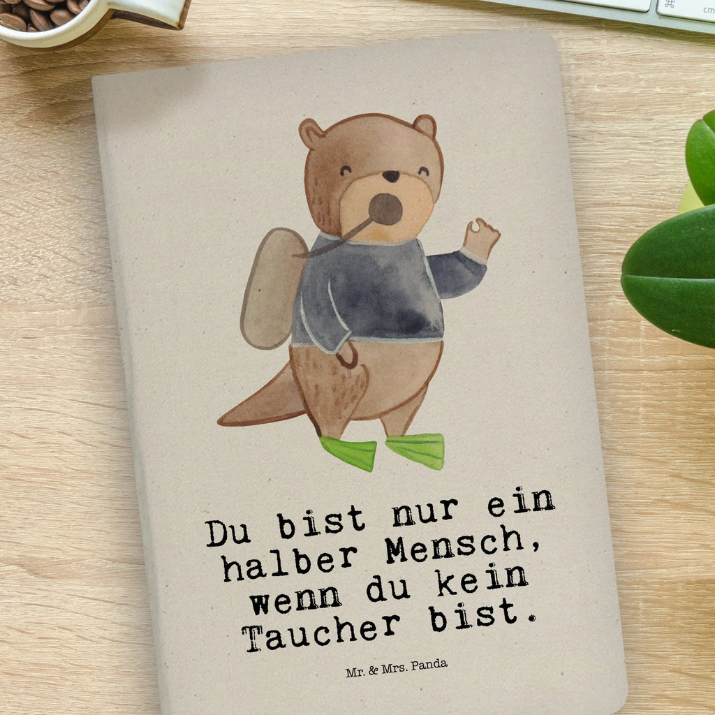 Cotton notebook Diver Heart entry book, notepad, diary, writing book, notebook, notes, journal, address book, sketchbook, gift, gift idea, best, farewell gift, passing exam, anniversary, retirement, promotion, job start, sayings, funny, profession