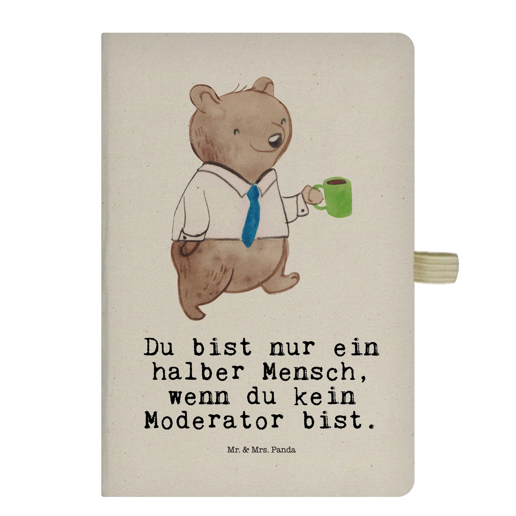 Bawełniany notatnik DIN A4 Moderator Serce Zawód, Wykształcenie, Jubileusz, Pożegnanie, Emerytura, Kolega, Koleżanka, Prezent, Dawać, Pracownik, Współpracownik, Firma, Dziękuję, Dziękuję bardzo
