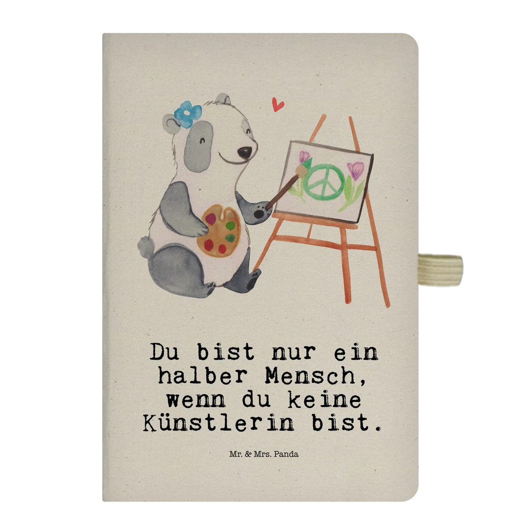 Bawełniany notatnik DIN A4 Artystka serce Zawód, Wykształcenie, Jubileusz, Pożegnanie, Emerytura, Kolega, Koleżanka, Prezent, Dawać, Pracownik, Współpracownik, Firma, Dziękuję, Dziękuję bardzo