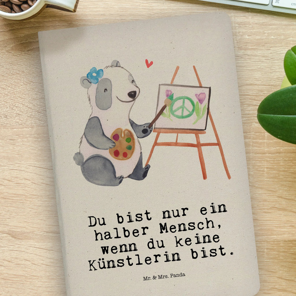 Bawełniany notatnik DIN A4 Artystka serce Zawód, Wykształcenie, Jubileusz, Pożegnanie, Emerytura, Kolega, Koleżanka, Prezent, Dawać, Pracownik, Współpracownik, Firma, Dziękuję, Dziękuję bardzo