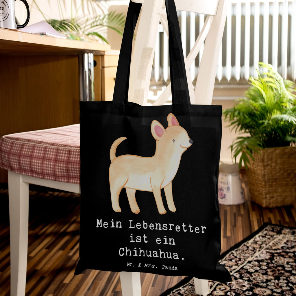 Tote bag Chihuahua Lifesaver Strandtasche, Badetasche, Tragetasche, Stofftasche, Stoffbeutel, Laptoptasche, Umhängetasche, Schultertasche, Beuteltasche, Beutel, Tasche, Jutebeutel, Jutetasche, Einkaufstasche, Einkaufstüte, Shopper, Hund, Hunderasse, Rassehund, Hundebesitzer, Geschenk, Tierfreund, Schenken, Welpe, Chihuahua