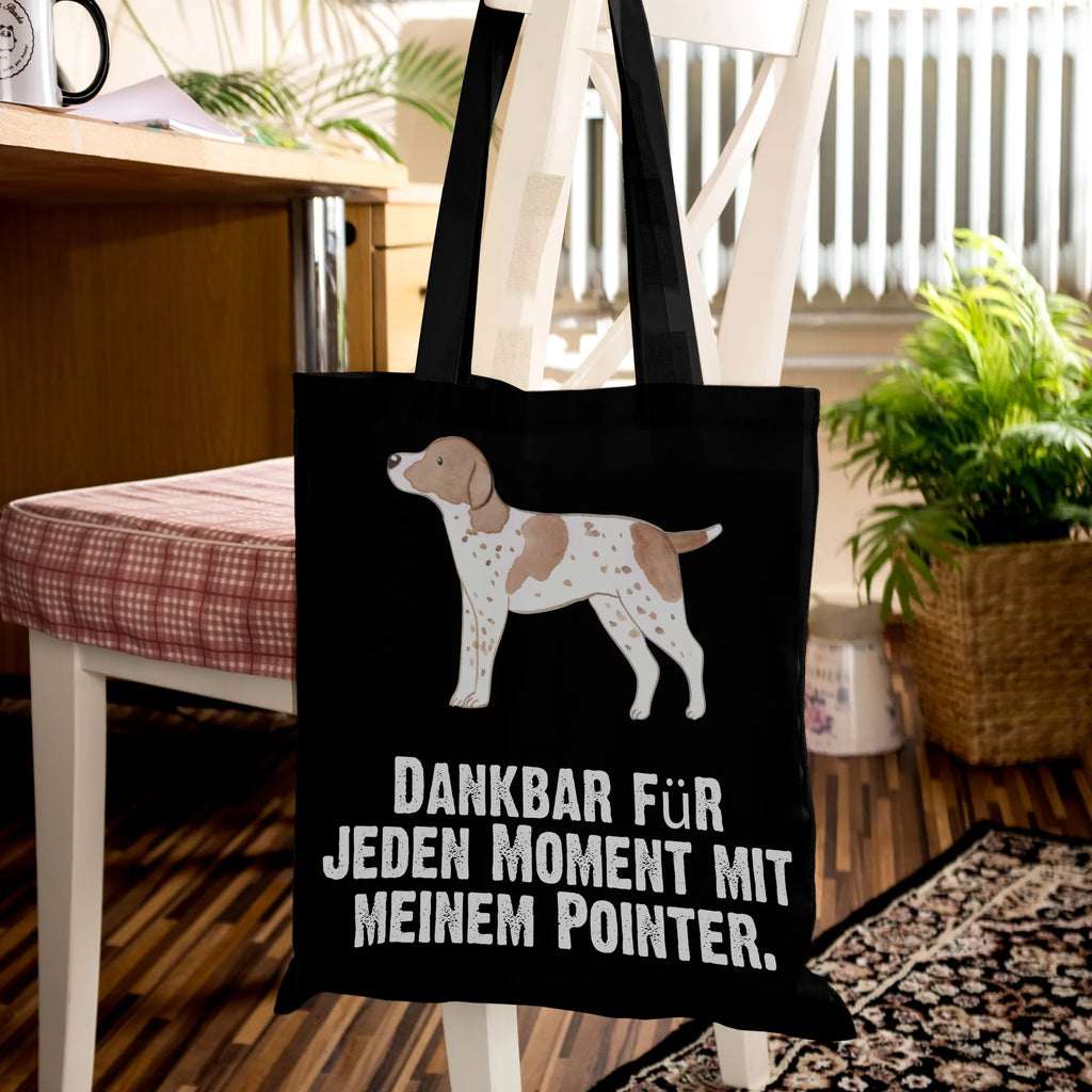 Tote bag Pointer Moment Einkaufstüte, Stofftasche, Laptoptasche, Stoffbeutel, Tasche, Schultertasche, Badetasche, Umhängetasche, Beuteltasche, Jutebeutel, Strandtasche, Shopper, Einkaufstasche, Jutetasche, Beutel, Tragetasche, Hund, Hunderasse, Rassehund, Hundebesitzer, Geschenk, Tierfreund, Schenken, Welpe, English Pointer, Pointer