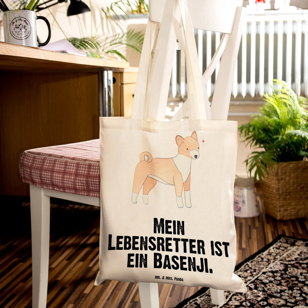 Tragetasche Basenji Lebensretter Stofftasche, Jutebeutel, Einkaufstüte, Jutetasche, Shopper, Strandtasche, Laptoptasche, Beutel, Beuteltasche, Einkaufstasche, Tragetasche, Tasche, Umhängetasche, Stoffbeutel, Schultertasche, Badetasche, Hund, Hunderasse, Rassehund, Hundebesitzer, Geschenk, Tierfreund, Schenken, Welpe, Kongo-Terrier, Basenji