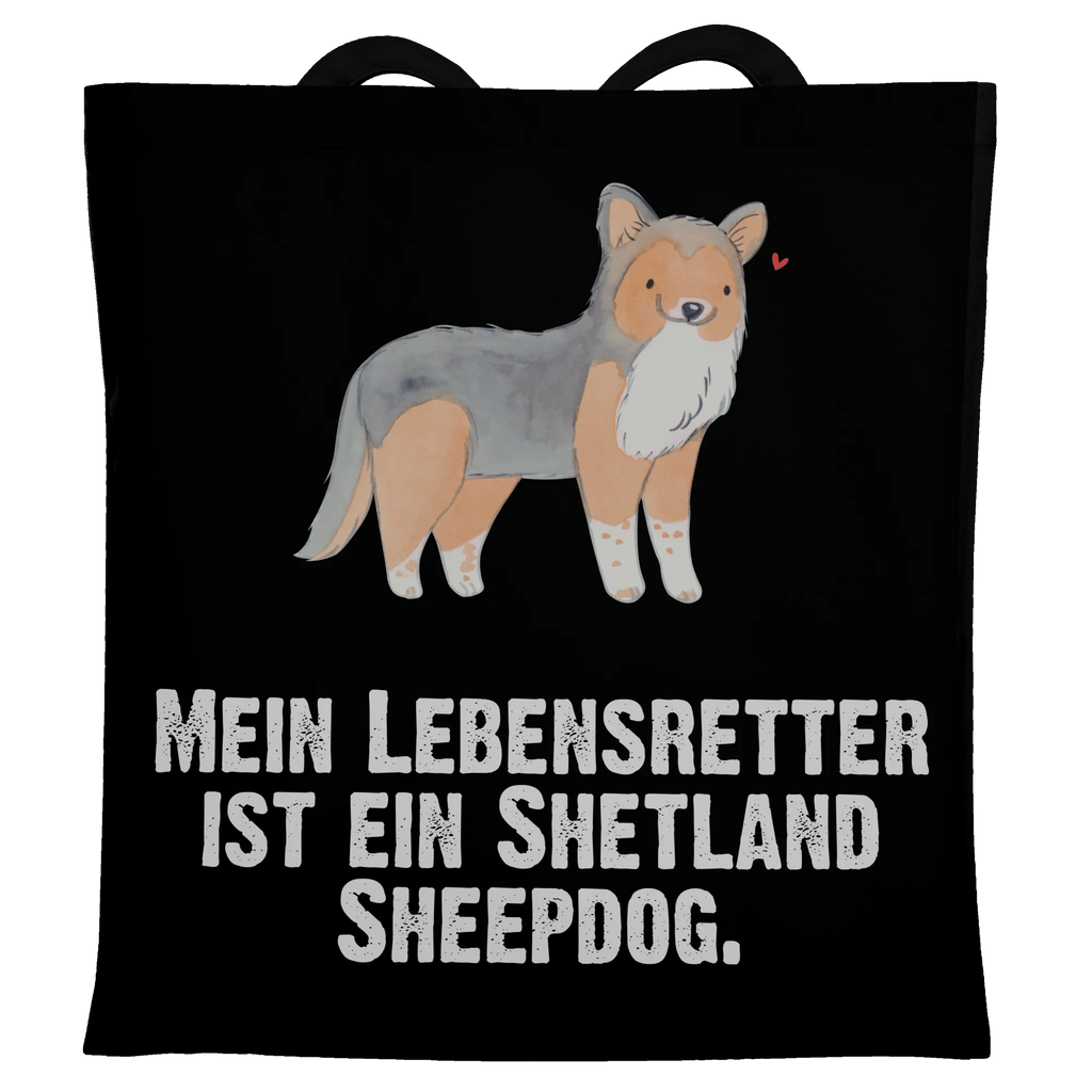 Tragetasche Shetland Sheepdog Lebensretter Tragetasche, Einkaufstasche, Tasche, Jutetasche, Jutebeutel, Einkaufstüte, Stofftasche, Schultertasche, Beutel, Umhängetasche, Strandtasche, Badetasche, Beuteltasche, Stoffbeutel, Laptoptasche, Shopper, Hund, Hunderasse, Rassehund, Hundebesitzer, Geschenk, Tierfreund, Schenken, Welpe, Sheltie, Shetland Sheepdog