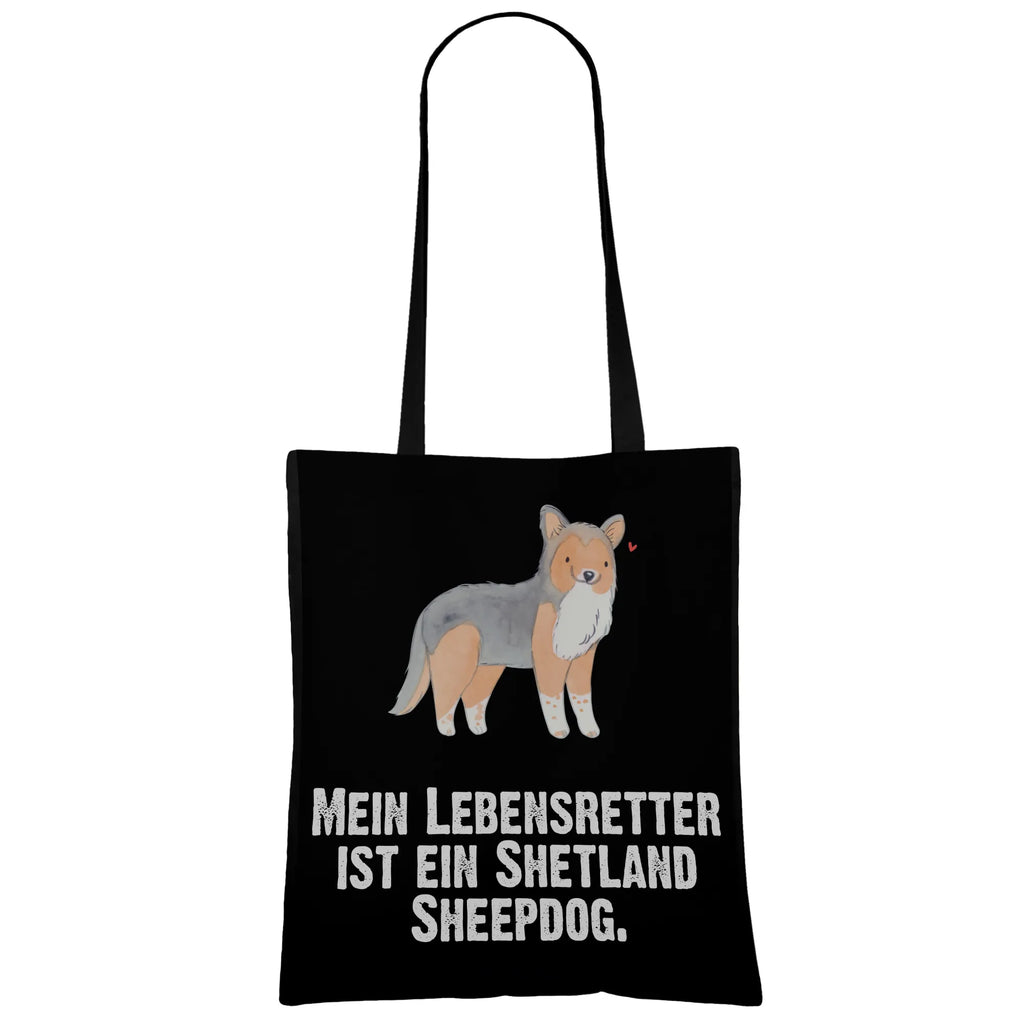 Tragetasche Shetland Sheepdog Lebensretter Tragetasche, Einkaufstasche, Tasche, Jutetasche, Jutebeutel, Einkaufstüte, Stofftasche, Schultertasche, Beutel, Umhängetasche, Strandtasche, Badetasche, Beuteltasche, Stoffbeutel, Laptoptasche, Shopper, Hund, Hunderasse, Rassehund, Hundebesitzer, Geschenk, Tierfreund, Schenken, Welpe, Sheltie, Shetland Sheepdog
