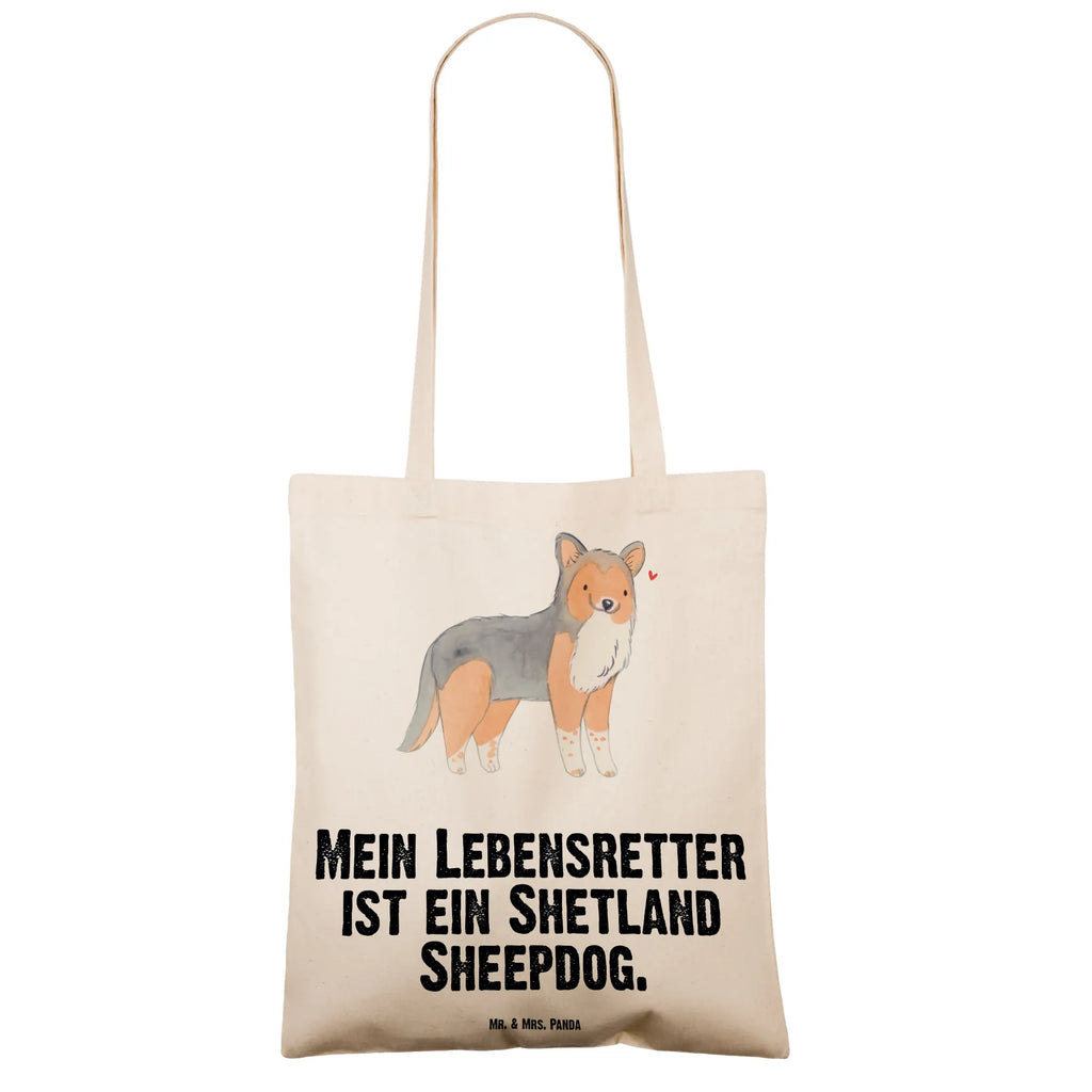 Tragetasche Shetland Sheepdog Lebensretter Tragetasche, Einkaufstasche, Tasche, Jutetasche, Jutebeutel, Einkaufstüte, Stofftasche, Schultertasche, Beutel, Umhängetasche, Strandtasche, Badetasche, Beuteltasche, Stoffbeutel, Laptoptasche, Shopper, Hund, Hunderasse, Rassehund, Hundebesitzer, Geschenk, Tierfreund, Schenken, Welpe, Sheltie, Shetland Sheepdog
