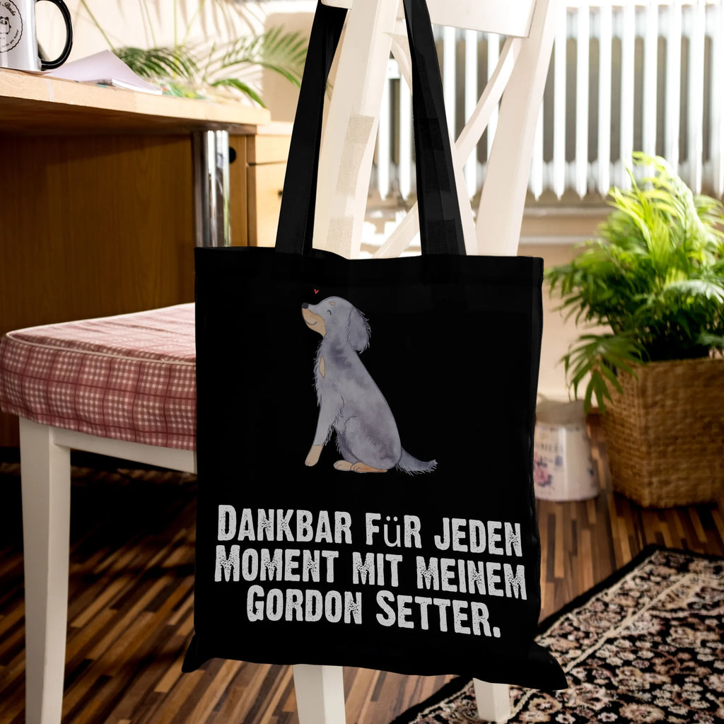 Tragetasche Gordon Setter Moment Schultertasche, Jutetasche, Einkaufstüte, Beutel, Tasche, Badetasche, Jutebeutel, Tragetasche, Einkaufstasche, Stofftasche, Laptoptasche, Beuteltasche, Shopper, Strandtasche, Umhängetasche, Stoffbeutel, Hund, Hunderasse, Rassehund, Hundebesitzer, Geschenk, Tierfreund, Schenken, Welpe, Jagdhund, Gordon Shetter