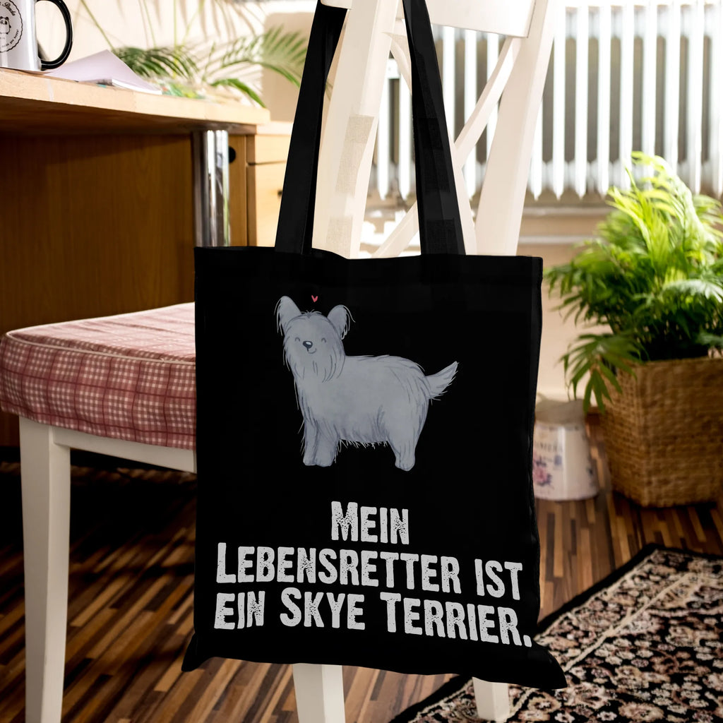 Tragetasche Skye Terrier Lebensretter Shopper, Stoffbeutel, Laptoptasche, Jutetasche, Tasche, Umhängetasche, Tragetasche, Badetasche, Schultertasche, Stofftasche, Einkaufstüte, Beutel, Beuteltasche, Strandtasche, Jutebeutel, Einkaufstasche, Hund, Hunderasse, Rassehund, Hundebesitzer, Geschenk, Tierfreund, Schenken, Welpe, Terrier, Skye Terrier
