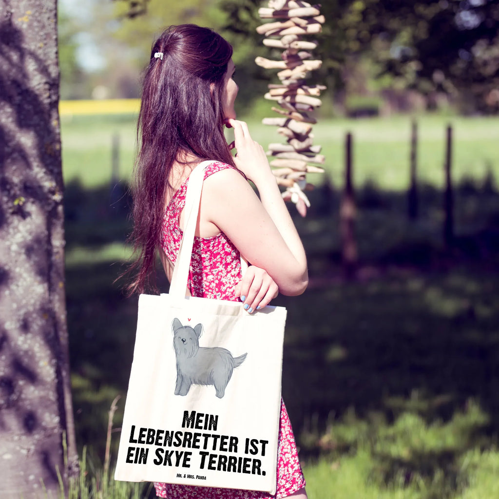 Tragetasche Skye Terrier Lebensretter Shopper, Stoffbeutel, Laptoptasche, Jutetasche, Tasche, Umhängetasche, Tragetasche, Badetasche, Schultertasche, Stofftasche, Einkaufstüte, Beutel, Beuteltasche, Strandtasche, Jutebeutel, Einkaufstasche, Hund, Hunderasse, Rassehund, Hundebesitzer, Geschenk, Tierfreund, Schenken, Welpe, Terrier, Skye Terrier