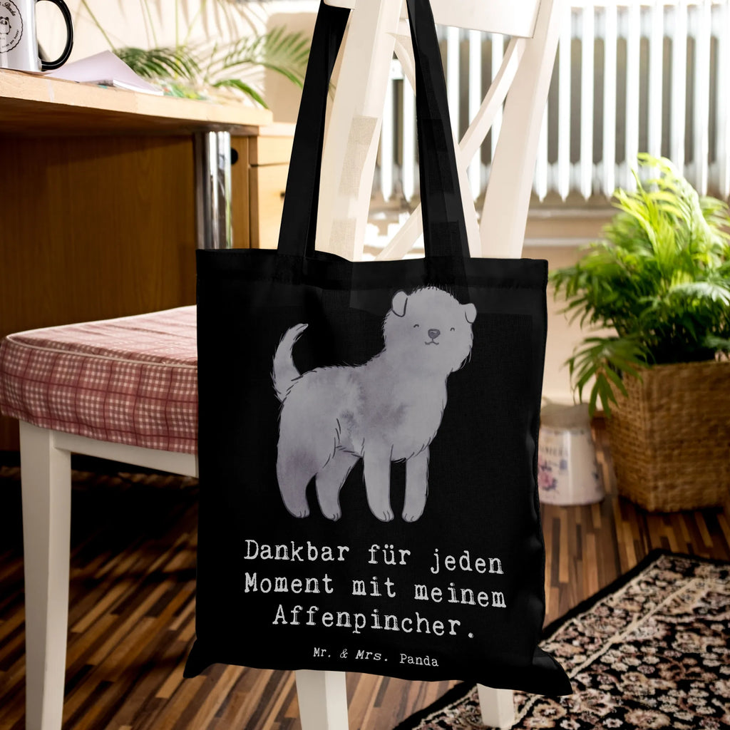 Tote bag Affenpinscher moment Tragetasche, Strandtasche, Badetasche, Beutel, Stoffbeutel, Laptoptasche, Einkaufstasche, Schultertasche, Jutebeutel, Stofftasche, Shopper, Jutetasche, Beuteltasche, Einkaufstüte, Tasche, Umhängetasche, Hund, Hunderasse, Rassehund, Hundebesitzer, Geschenk, Tierfreund, Schenken, Welpe, Affenpincher