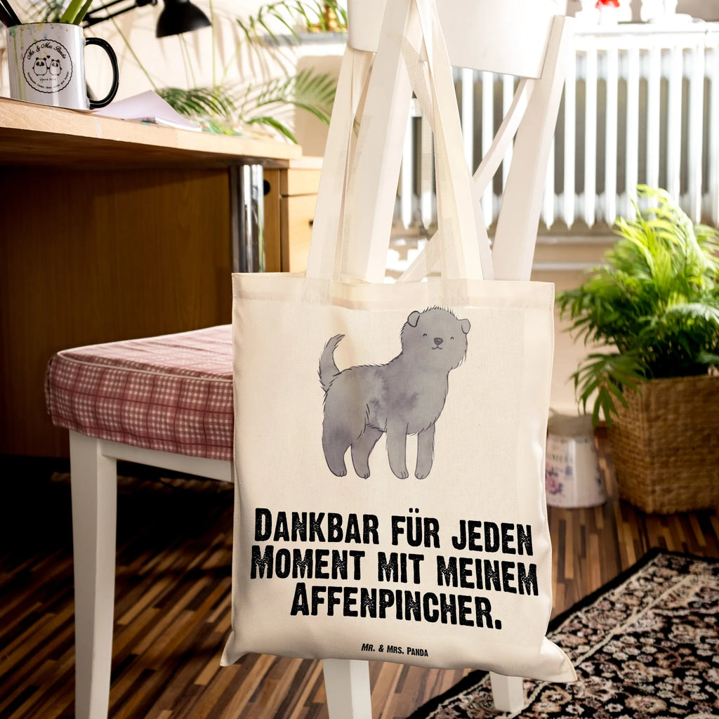 Tote bag Affenpinscher moment Tragetasche, Strandtasche, Badetasche, Beutel, Stoffbeutel, Laptoptasche, Einkaufstasche, Schultertasche, Jutebeutel, Stofftasche, Shopper, Jutetasche, Beuteltasche, Einkaufstüte, Tasche, Umhängetasche, Hund, Hunderasse, Rassehund, Hundebesitzer, Geschenk, Tierfreund, Schenken, Welpe, Affenpincher