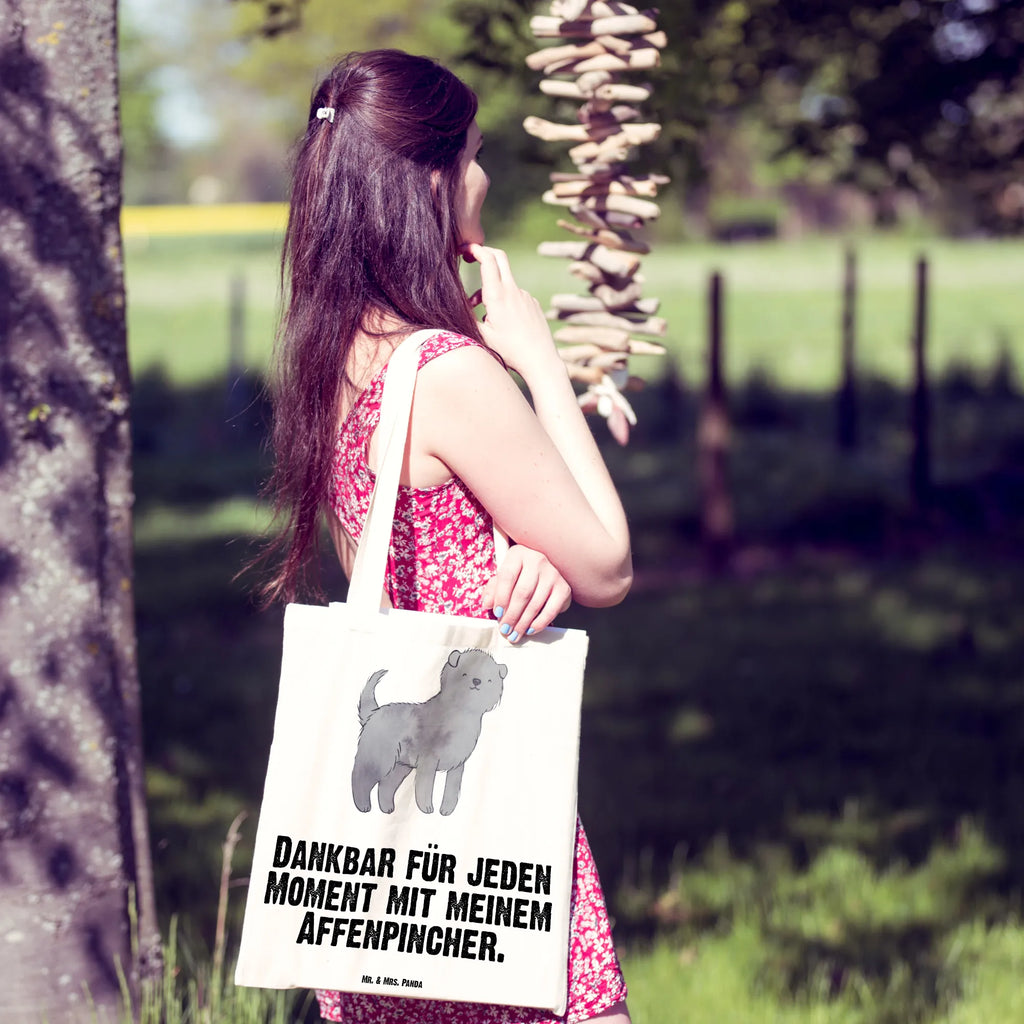 Tote bag Affenpinscher moment Tragetasche, Strandtasche, Badetasche, Beutel, Stoffbeutel, Laptoptasche, Einkaufstasche, Schultertasche, Jutebeutel, Stofftasche, Shopper, Jutetasche, Beuteltasche, Einkaufstüte, Tasche, Umhängetasche, Hund, Hunderasse, Rassehund, Hundebesitzer, Geschenk, Tierfreund, Schenken, Welpe, Affenpincher