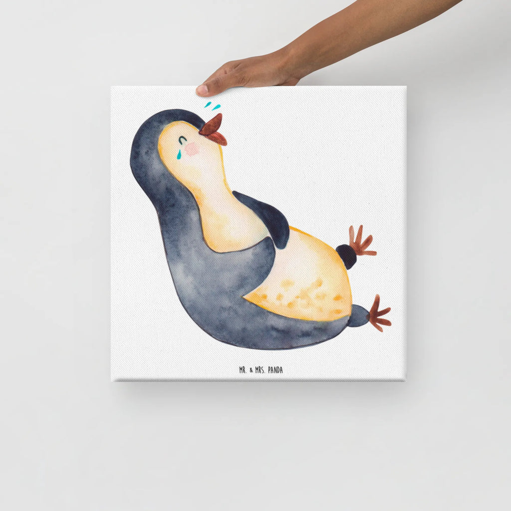 Canvas picture pingwin Śmiech Leinwand, Kunstdruck, Wanddeko, Bild, Dekoration, Pinguin, Lachen, Pinguine, lustiger Spruch, Fröhlich, Humor, Optimismus, Fröhlichkeit