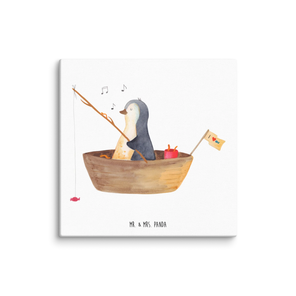 Canvas picture Penguin fishing boat Leinwand, Kunstdruck, Pinguin, Boot, Genießen, Pinguine, Leben, Angeln, Neuanfang, Angelboot, Neustart, Scheidung, Geschenkidee Liebeskummer, Lebenslust, Motivation, Trennung