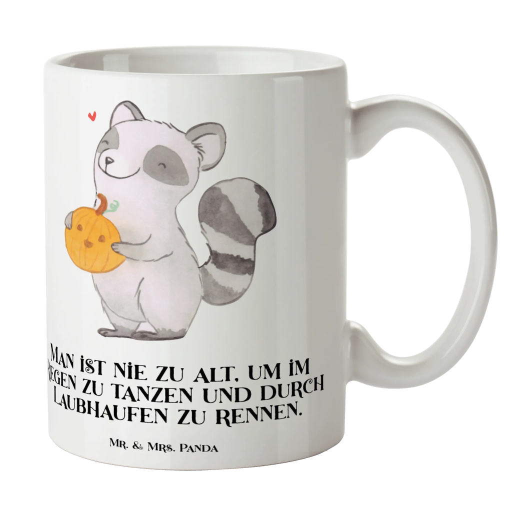 Kubek szop pracz dynia Kaffeetasse, Keramiktasse, Tasse mit Motiven, Tasse mit Zitaten, Porzellantasse, Tasse, Geschenktasse, Teetasse, Bürotasse, Halloween, Deko, Martinssingen, Dekoration, Geschenke, Schenken, Trick or Treat, Waschbär, Kürbis, Halloween Deko, Süßes sonst gibt's saures