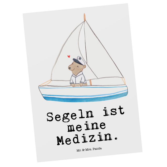 Postcard bear Sail