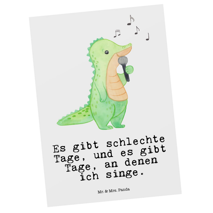 Postcard crocodile To sing