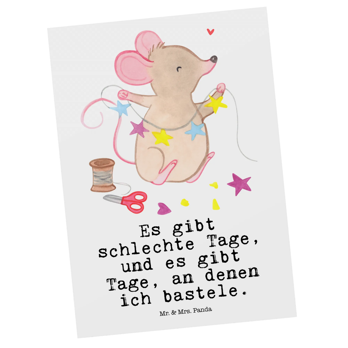 Postkarte Maus Basteln
