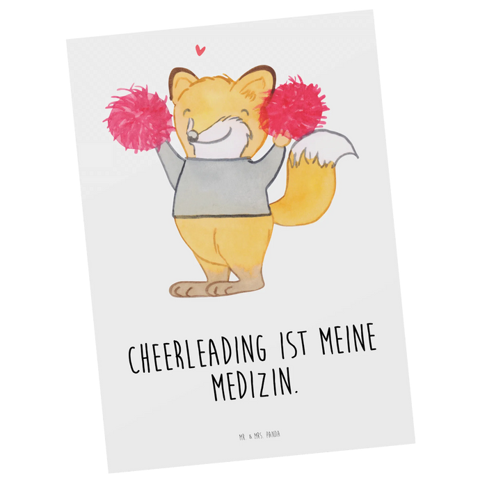 Pocztówka lis Cheerleaderka