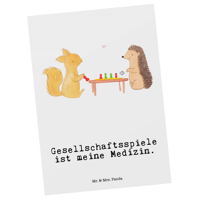 Postkarte Eichhörnchen Gesellschaftsspiele