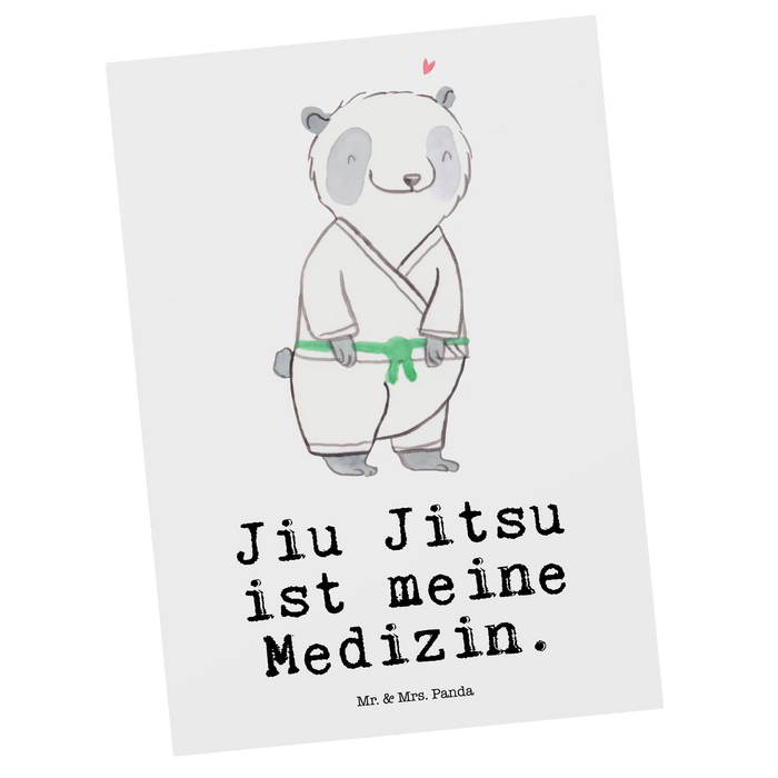 Postkarte Panda Jiu Jitsu