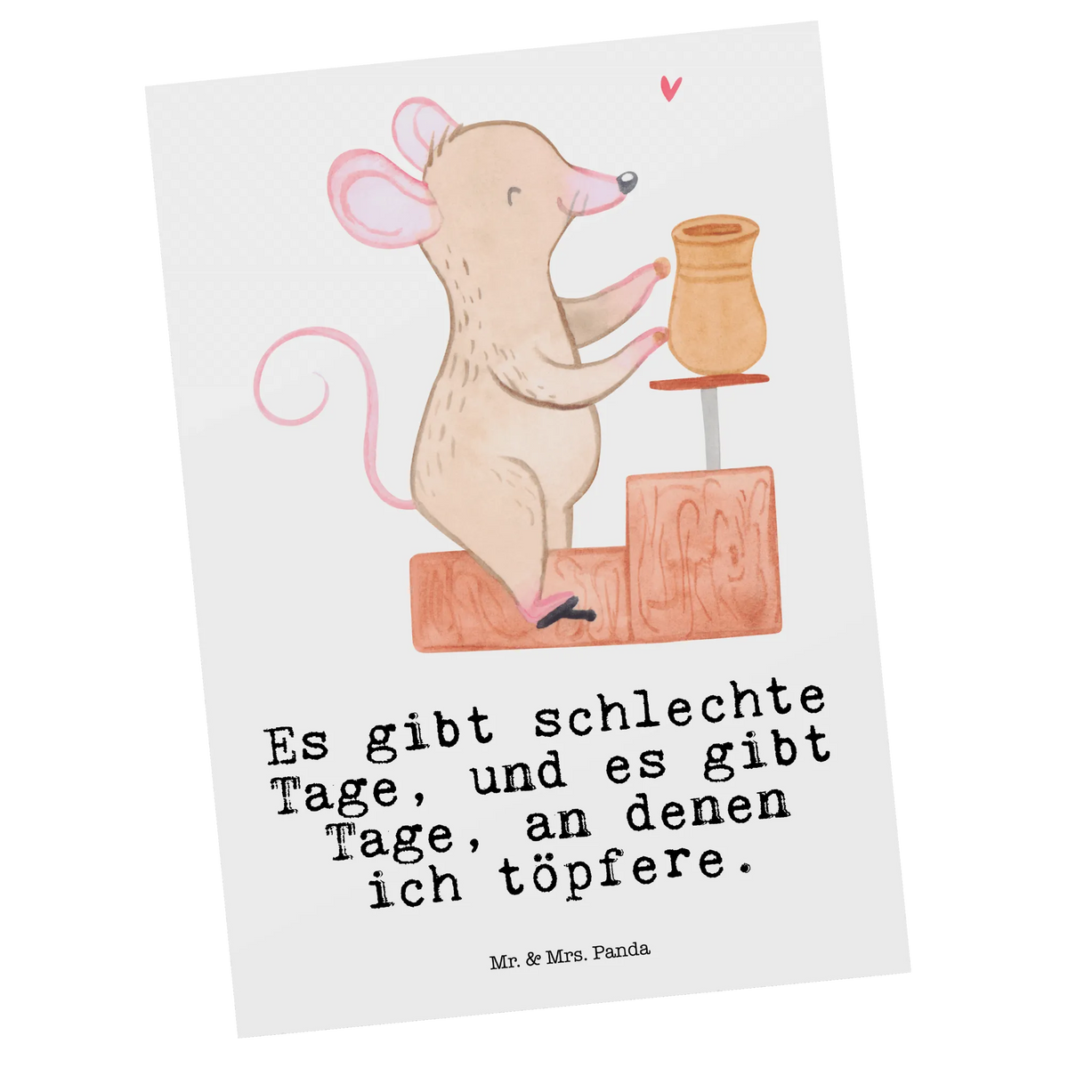 Postkarte Maus Töpfern Designkarte, Grußkarte, Ansichtskarten, kunstkarte, Ansichtskarte, bildkarte, Motivkarte, Fotokarte, Postkarten, spruchkarte, Kunstkarten, Postkarte, einzelkarte, Geschenk, Schenken, Sport, Sportart, Hobby, Danke, Dankeschön, Auszeichnung, Gewinn, Sportler, Töpferkurs, Töpferei, Töpfern