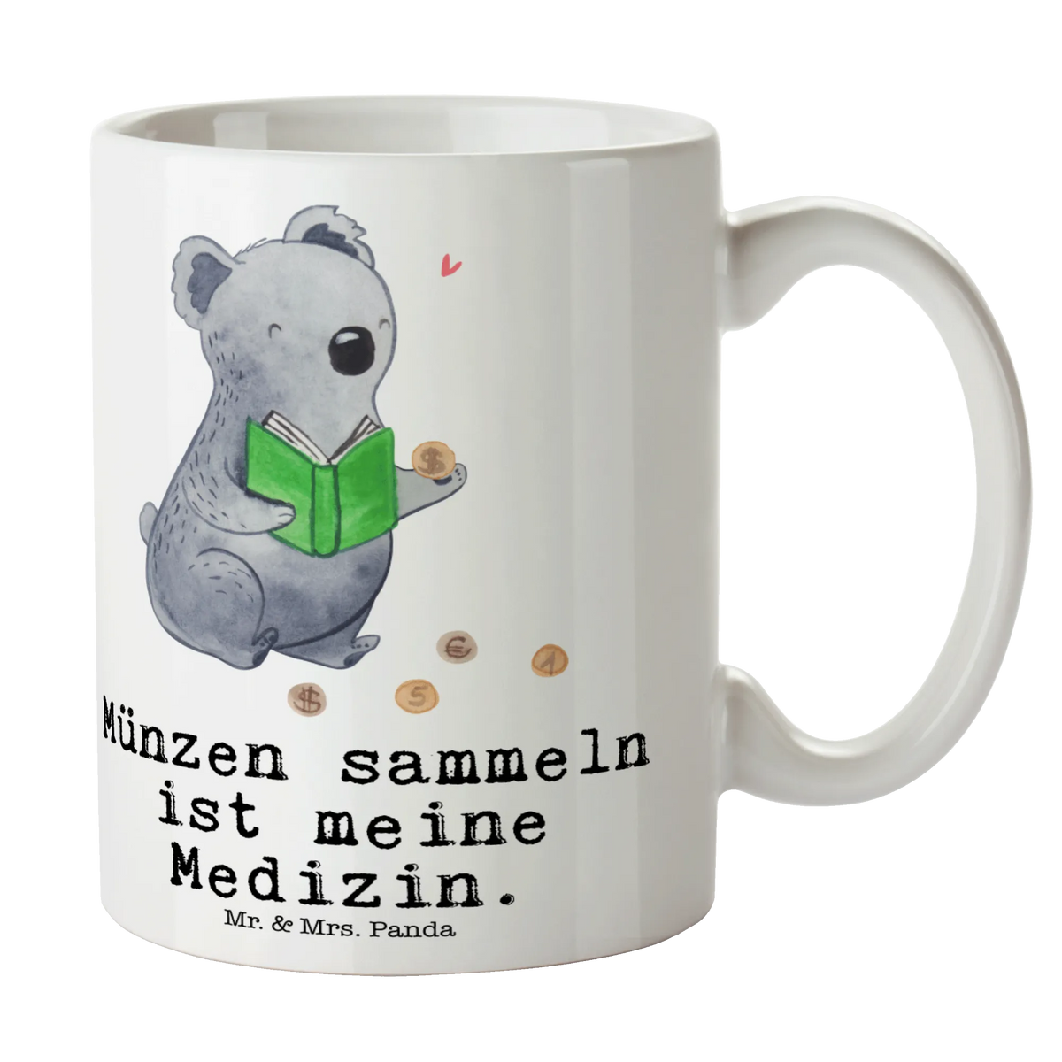 Tasse Koala Münzen sammeln