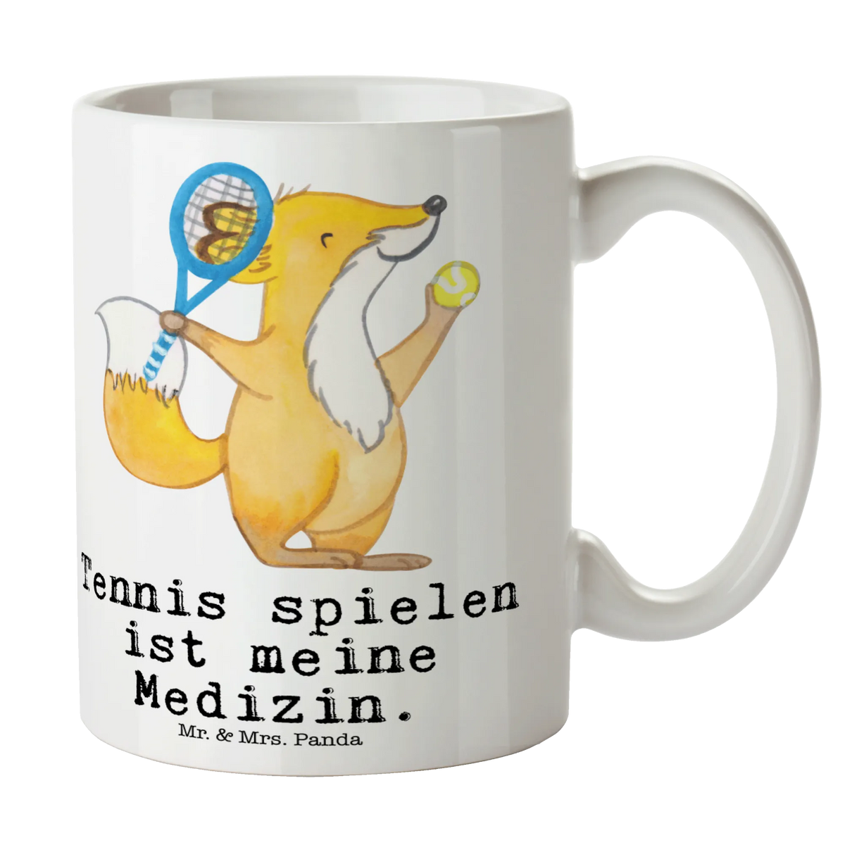 Kubek lis Grać w tenisa Prezent, Dyscyplina sportowa, Darować, Dziękuję, Dzięki, Wyróżnienie, Wygrana, Sportowiec