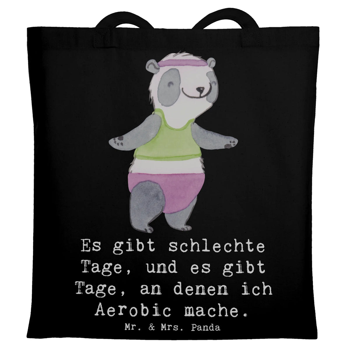 Tote bag panda aerobics profit, giving, Gift, thank you, award, athlete, aerobics fitness, Aerobics