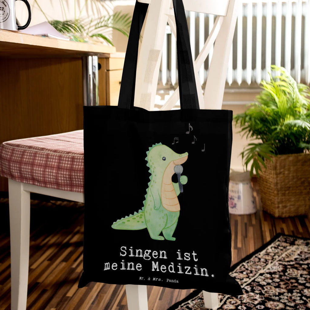 Tote bag crocodile To sing shoulder bag, bag, shopping bag, pouch, shopper, cloth bag, Carrier bag, cotton bag, jute bag, Gift, sport, hobby, giving, thank you, award, profit, athlete, vocals, band, Singing, live performance, hobby singers