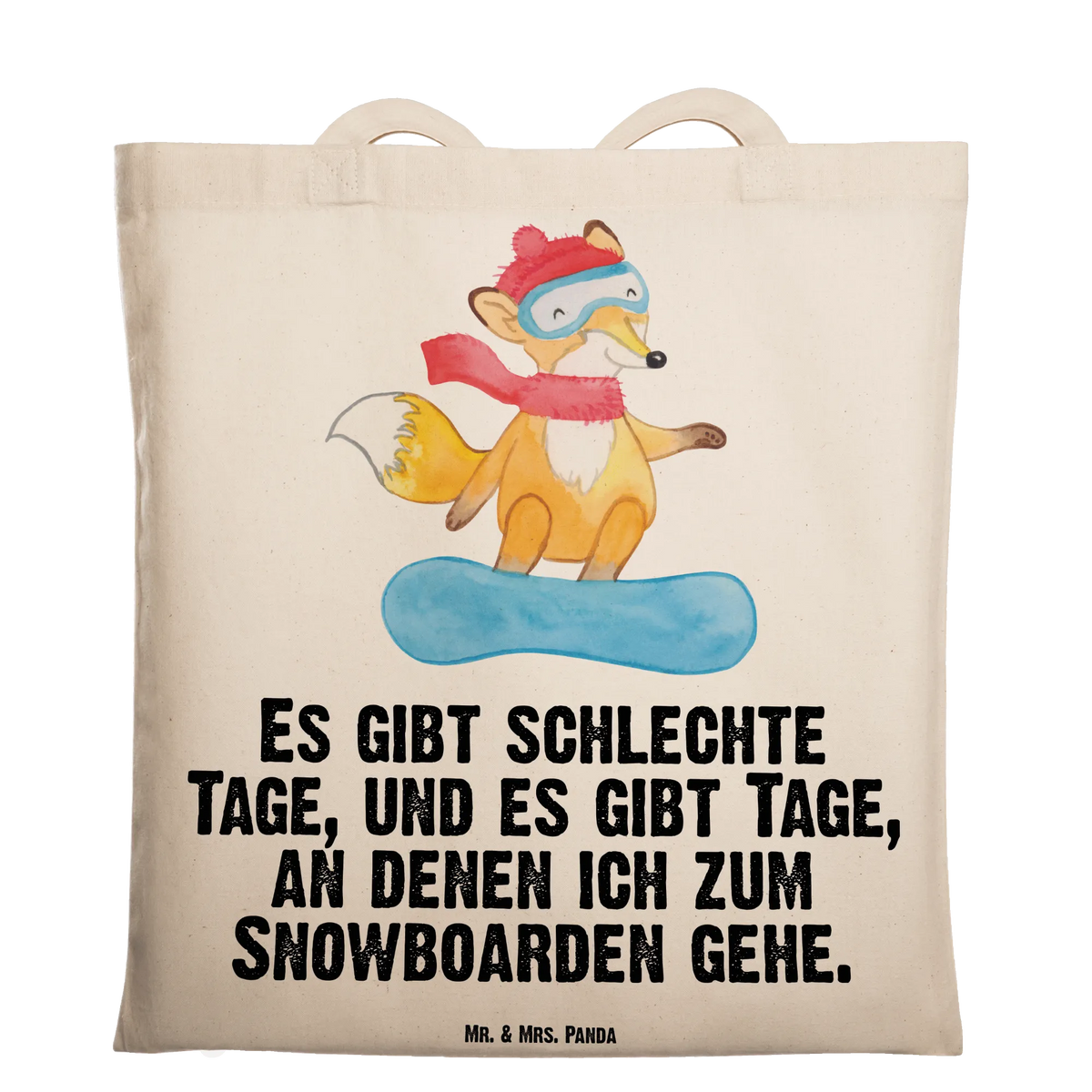 Tote bag Hare snowboarding