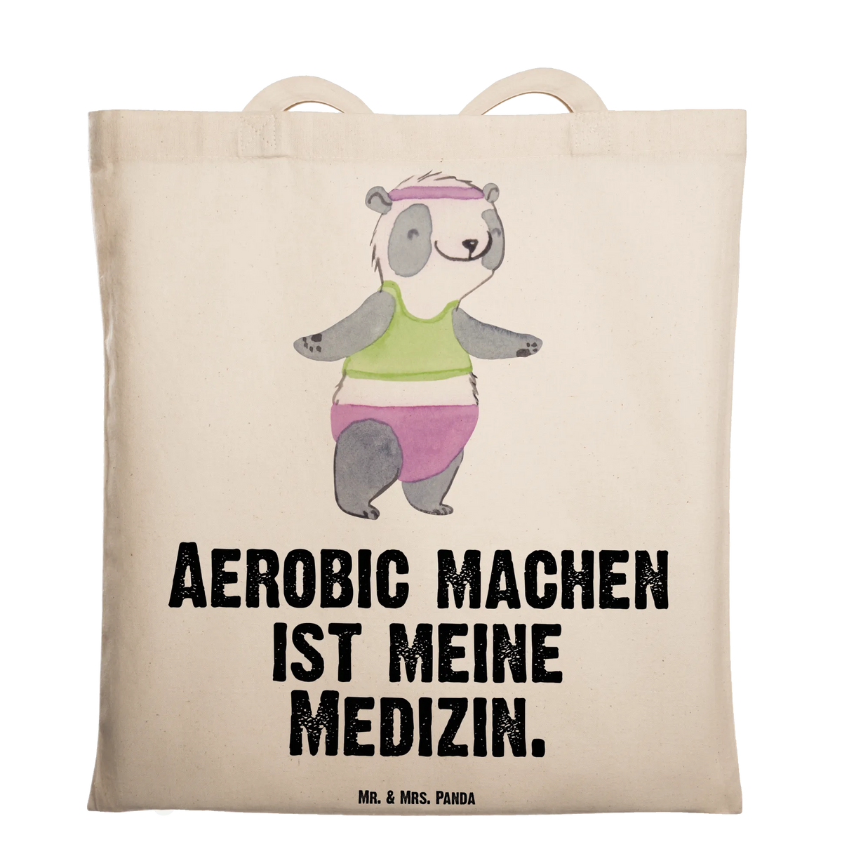 Tote bag panda aerobics Gift, athlete, profit, award, thank you, giving, Aerobics, aerobics fitness