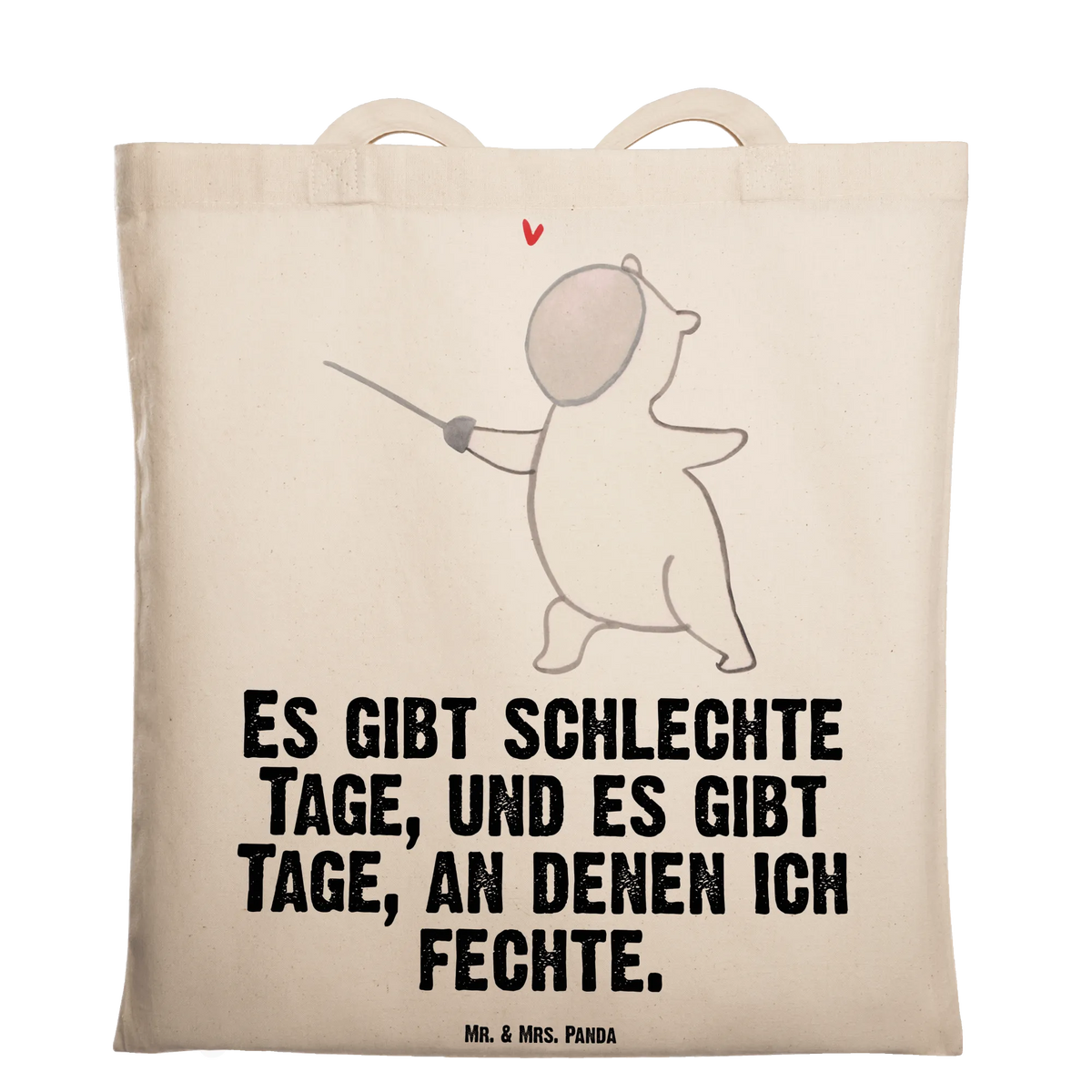 Tote bag panda fencing profit, giving, Gift, thank you, award, athlete, Fencing Federation, Fencing, Fencing Association, Fencing Club