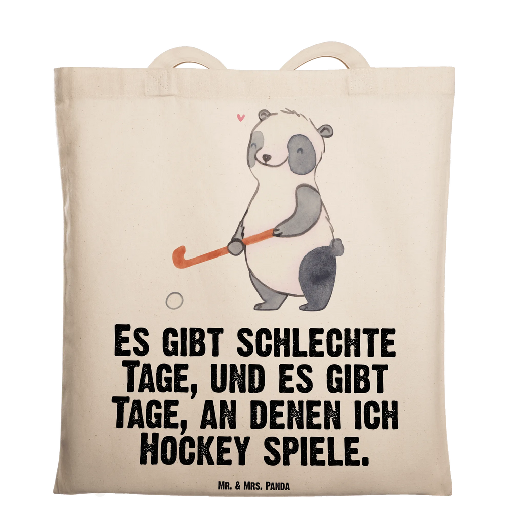 Tragetasche Panda Hockey spielen Beutel, Tasche, Jutetasche, Umhängetasche, Stoffbeutel, Strandtasche, Einkaufstüte, Beuteltasche, Einkaufstasche, Laptoptasche, Badetasche, Shopper, Stofftasche, Jutebeutel, Tragetasche, Schultertasche, Geschenk, Sport, Sportart, Hobby, Schenken, Danke, Dankeschön, Auszeichnung, Gewinn, Sportler, Feldhockey, Hockey spielen, Hockey Verein, Hockeyschläger