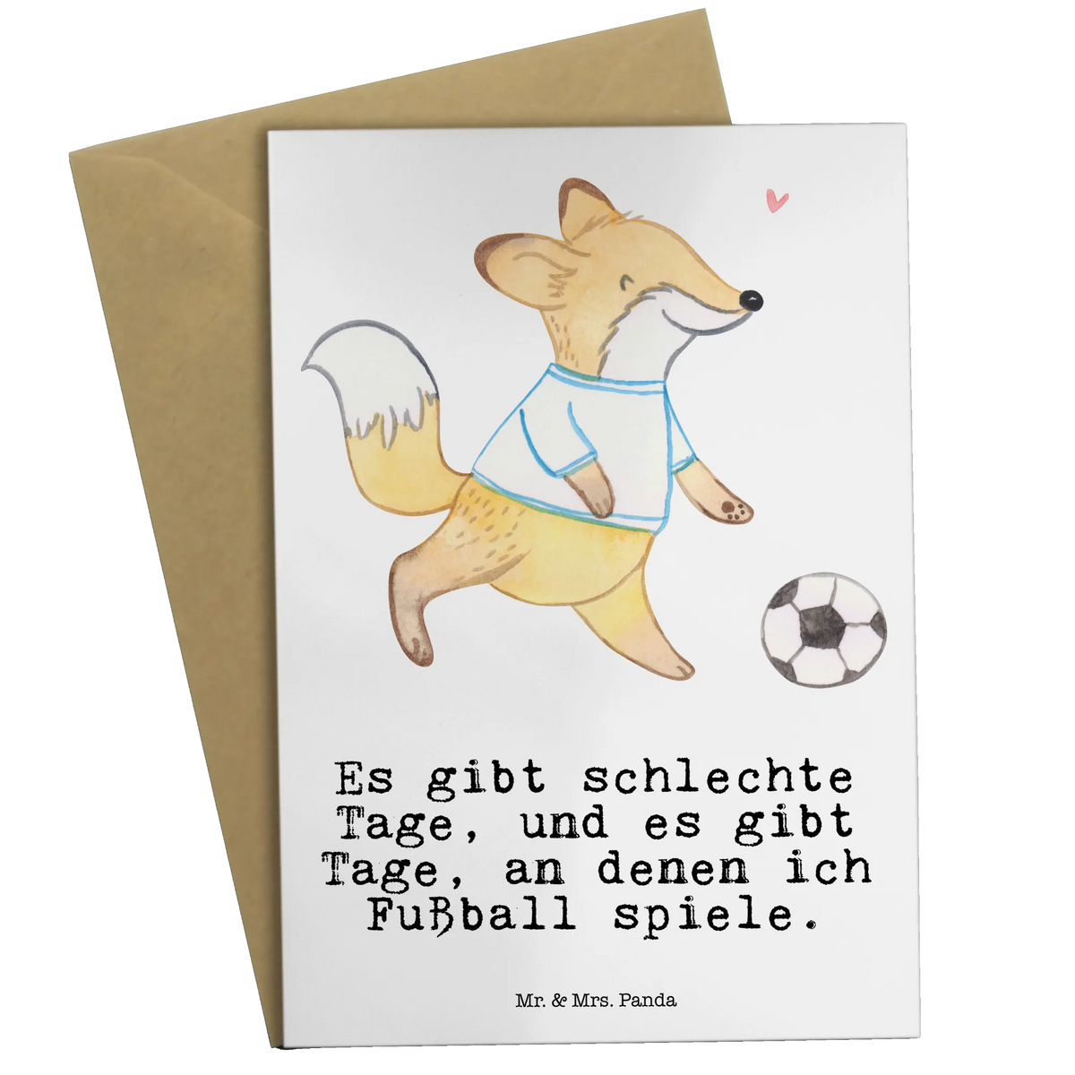 Greetings card Fox play soccer Gift, giving, thank you, award, profit, athlete, point games, soccer training, soccer tournament, soccer club, football, soccer team, Playing soccer
