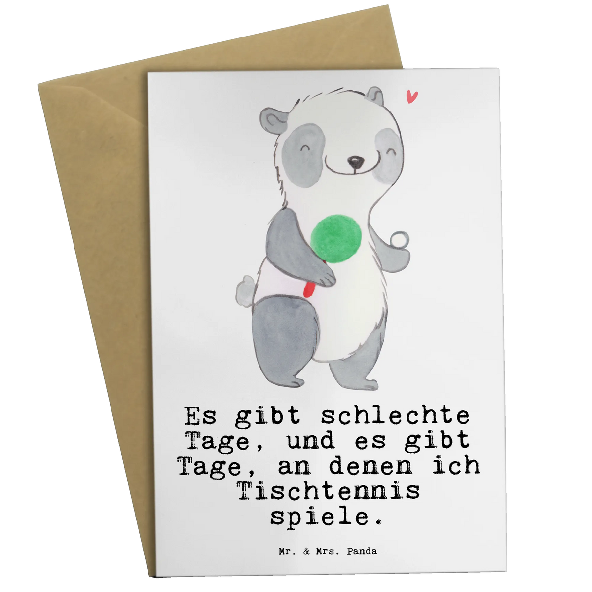 Greetings card panda table tennis greeting card, invitation card, birthday card, wedding card, folding card, Gift, sport, hobby, giving, thank you, award, profit, athlete, Table tennis, ball sports, table tennis club, table tennis sayings, table tennis championship, table tennis competition, table tennis association