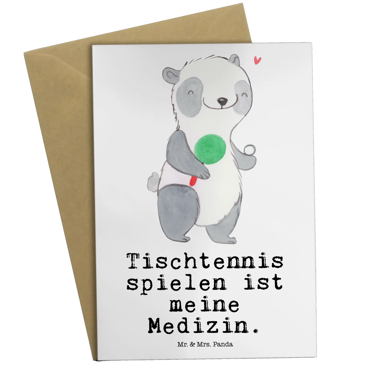 Greetings card panda table tennis Gift, giving, thank you, award, profit, athlete, Table tennis, table tennis association, ball sports, table tennis club
