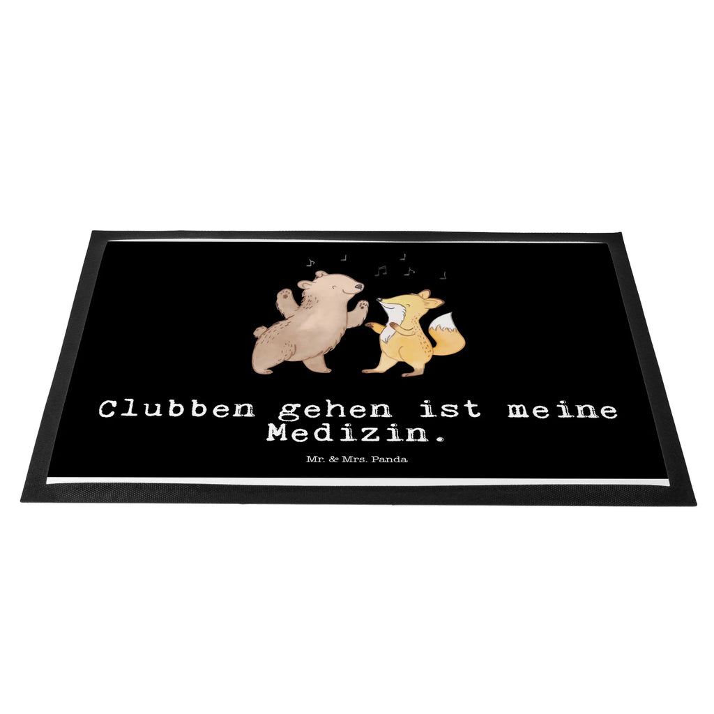 Doormat Bear &amp; Fox disco Gift, sport, hobby, giving, thank you, award, profit, athlete, partying, Disco, clubs, dancing, clubbing