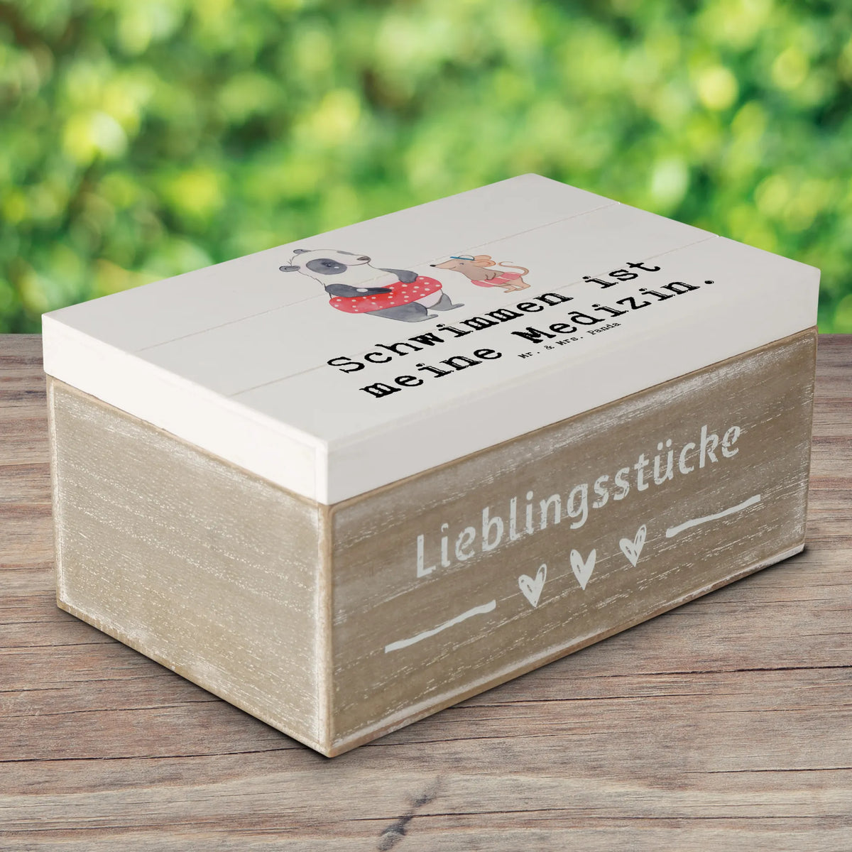 Holzkiste Otter Schwimmen