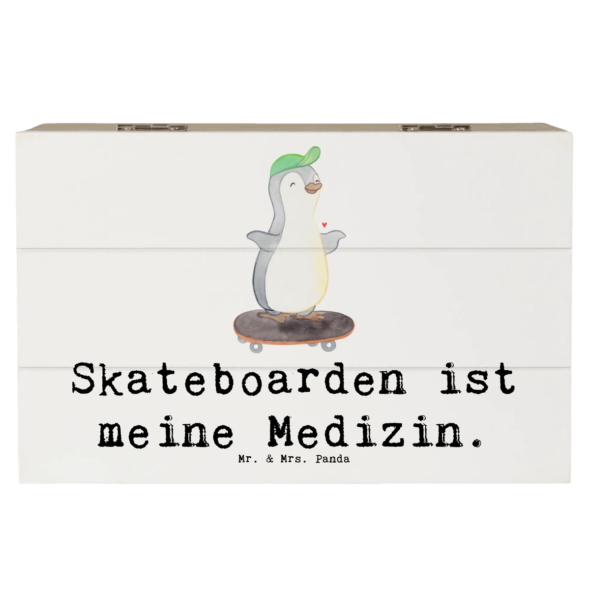 Holzkiste Pinguin Skateboarden