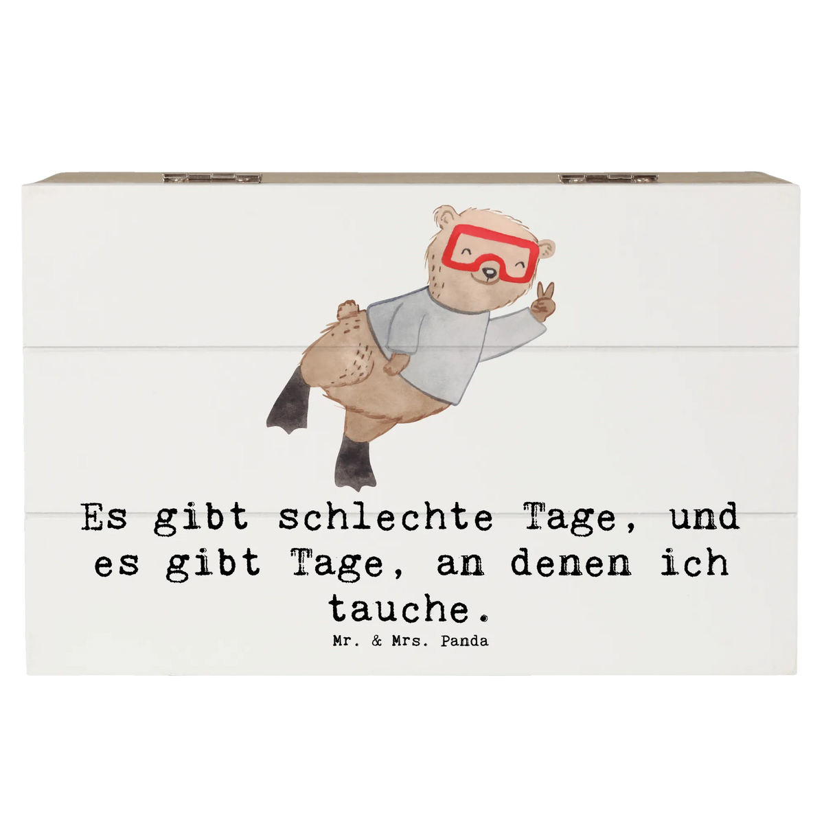 Holzkiste Bär Tauchen